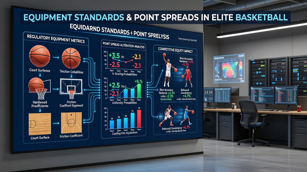 Basketball-Ausrüstung mit standardisierten Bällen und Körben in einem professionellen Spiel
