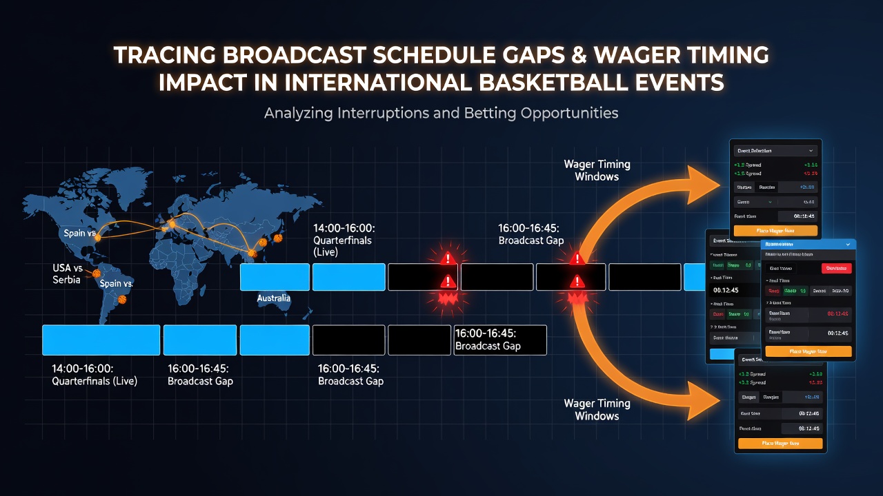 Sendelücken bei internationalen Basketball-Übertragungen und Wettmärkte