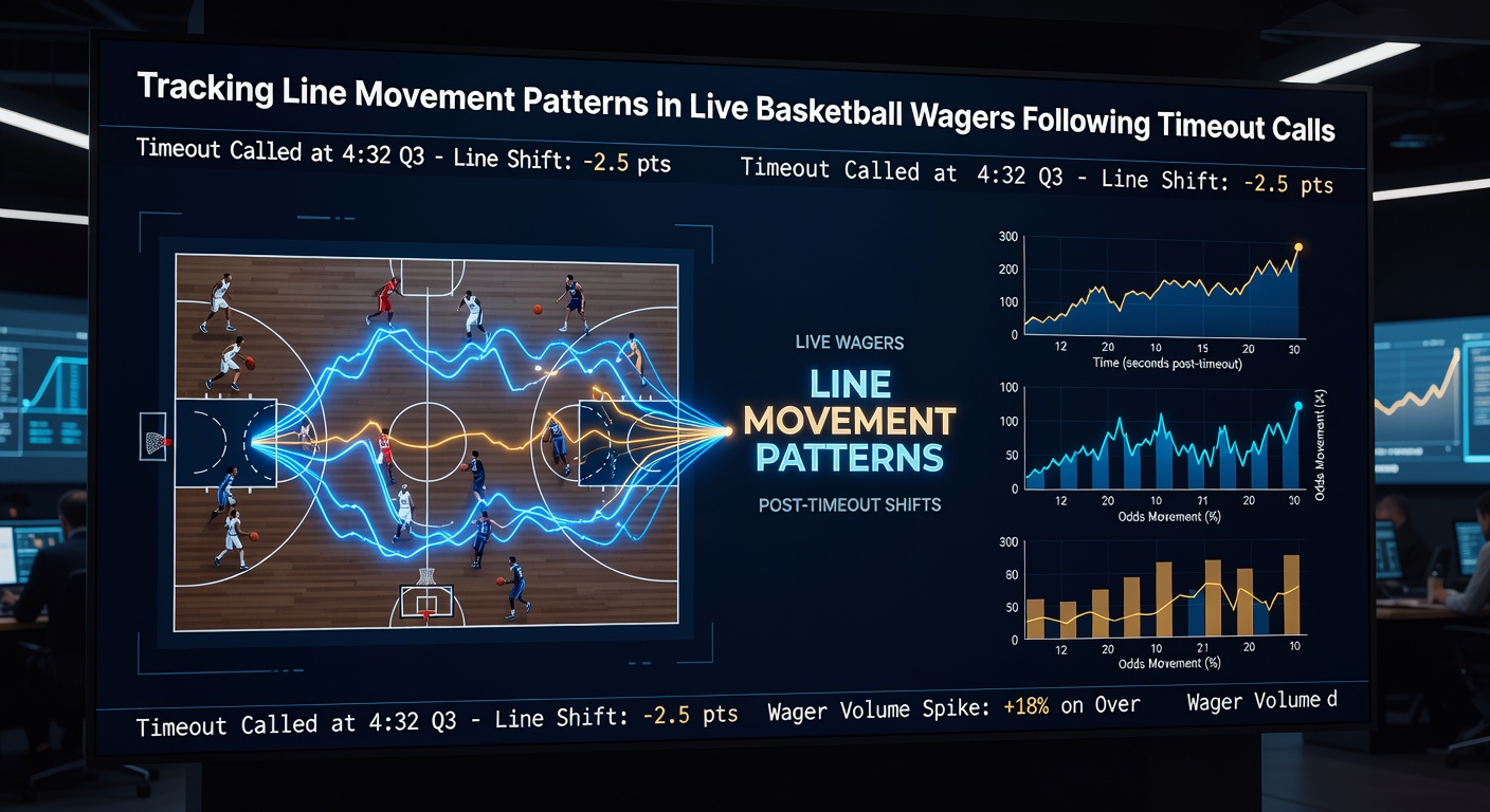 Diagramm zur Analyse von Wettlinienbewegungen nach Timeouts in Basketballspielen