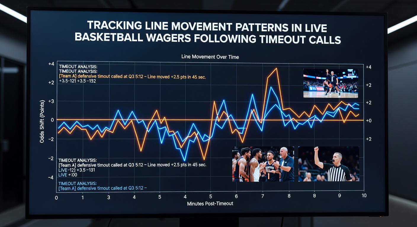 Visualisierung von Echtzeit-Wettlinien und Timeout-Ereignissen im Basketball