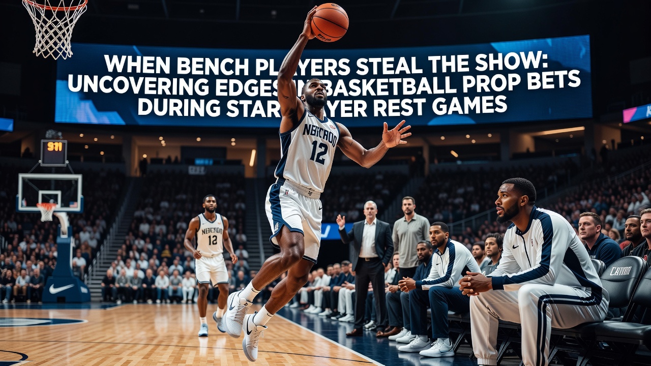 Bankspieler in Aktion während eines NBA-Spiels ohne Starspieler, Fokus auf Prop-Bet Chancen